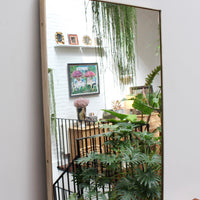Mid-Century Italian Wall Mirror with Brass Frame (circa 1950s)