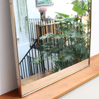 Mid-Century Italian Wall Mirror with Brass Frame (circa 1950s)
