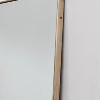 Mid-Century Italian Wall Mirror with Brass Frame (circa 1950s)