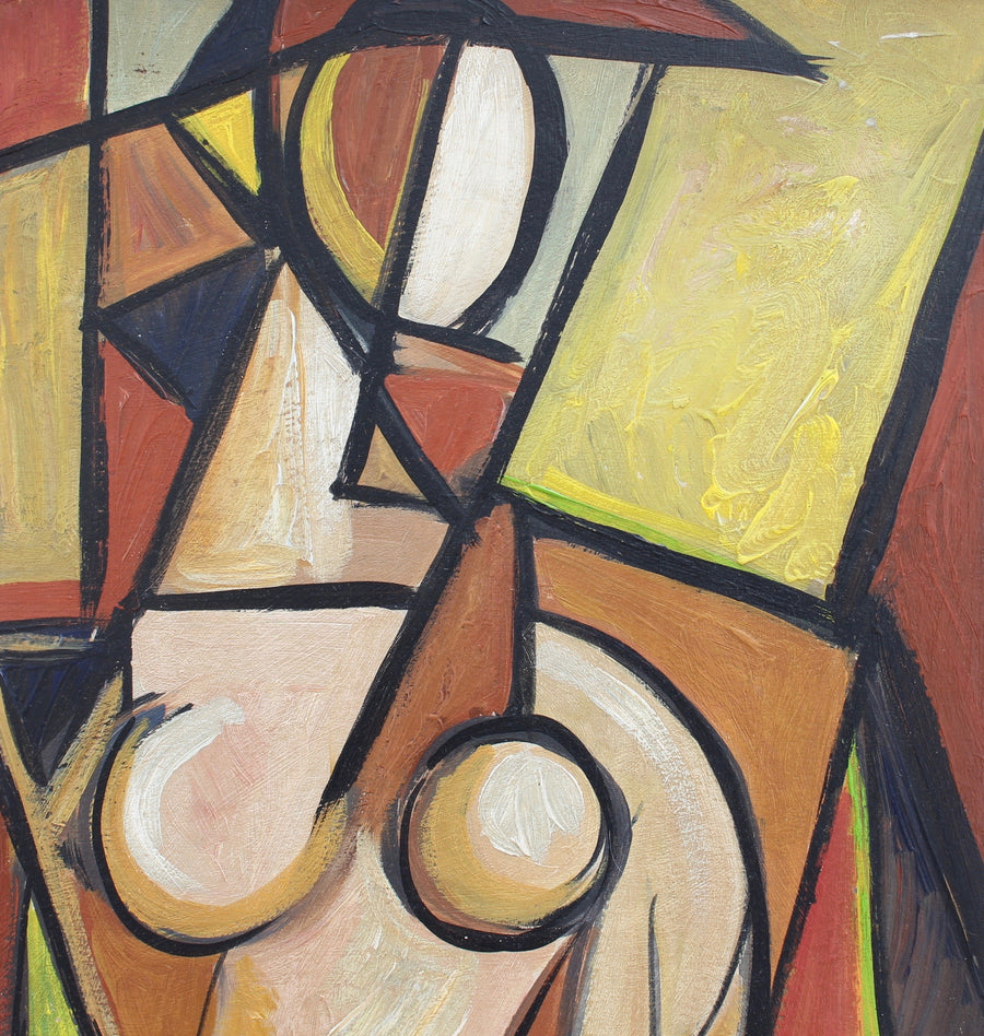'Standing Cubist Nude' by STM (circa 1950s-70s)