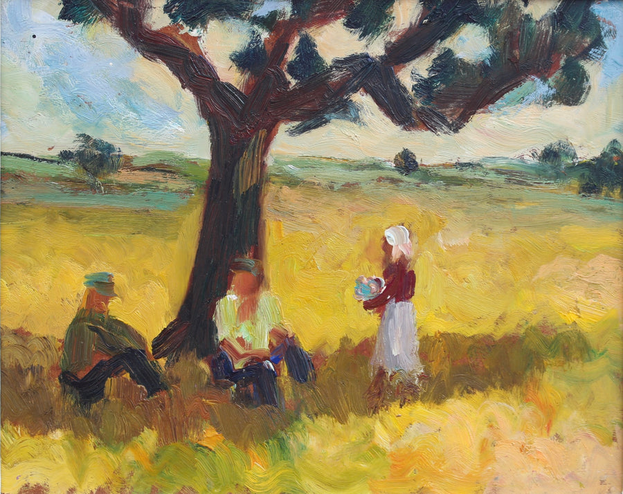 'Villagers Resting in the Shade' by Anna Costa (circa 1950s)