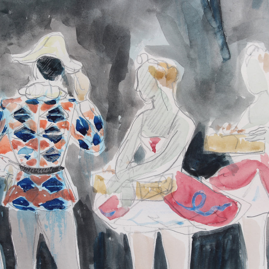 'Dress Rehearsal at the Opera de Paris' by Yves Brayer (circa 1940s)