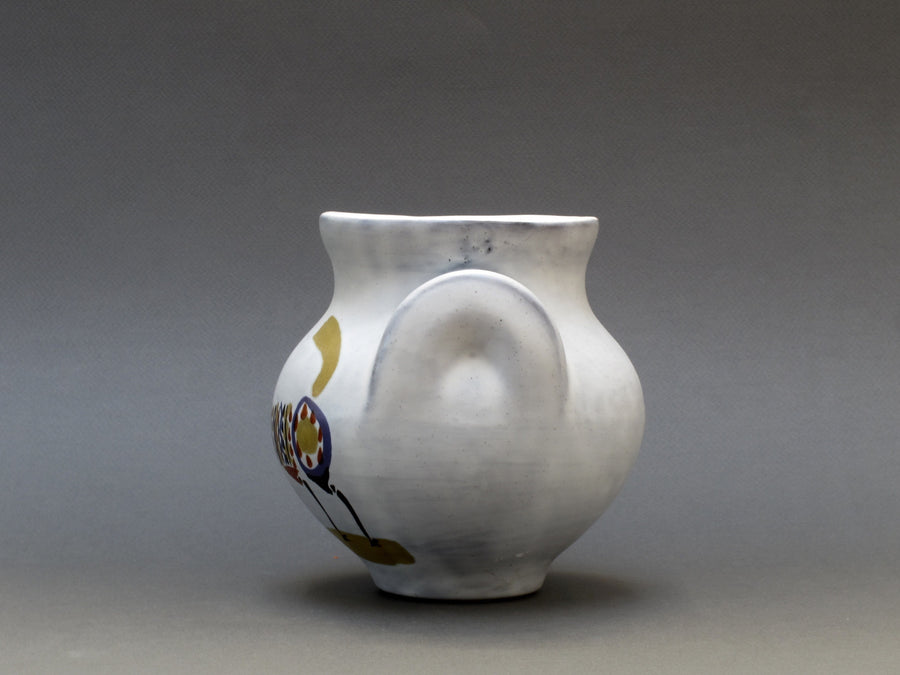 Rare Ceramic 'Eared' Vase (Vase à Oreilles) with Horse by Roger Capron (1950s)