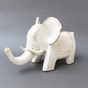 Italian Ceramic Elephant Sculpture by Bruno Gambone (Circa 1970s)