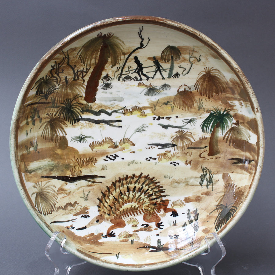 Ceramic Decorative Plate of Australian Bush by Neil Douglas for Arthur Merric Boyd Pottery (circa 1950s)