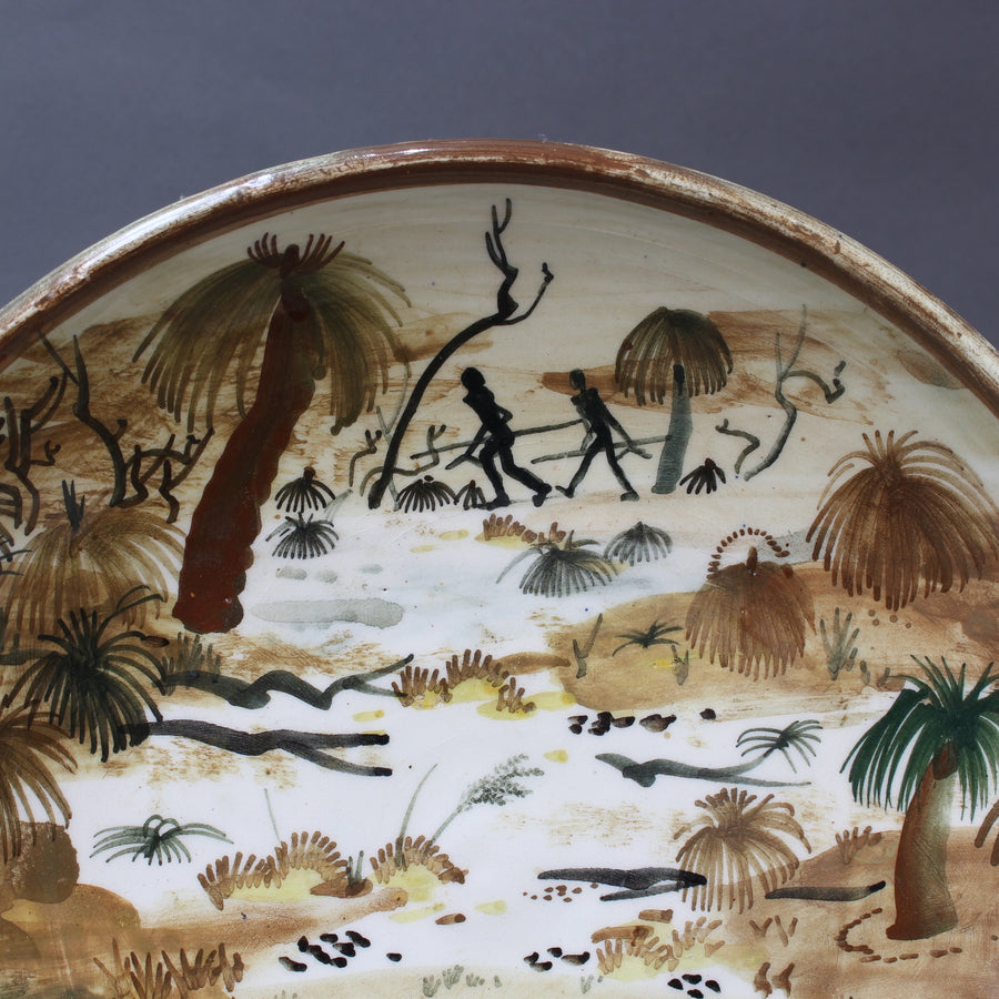 Ceramic Decorative Plate of Australian Bush by Neil Douglas for Arthur Merric Boyd Pottery (circa 1950s)
