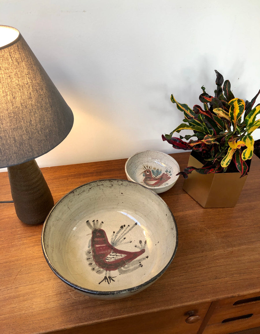 'Ceramic French Rooster Motif Bowl' by Gustave Reynaud - Le Mûrier (circa 1950s)