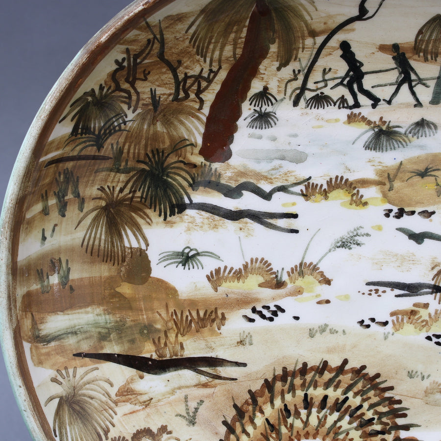 Ceramic Decorative Plate of Australian Bush by Neil Douglas for Arthur Merric Boyd Pottery (circa 1950s)