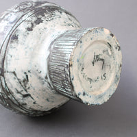 Vintage French Ceramic Vase by Jacques Blin with Jean Rustin (circa 1960s)