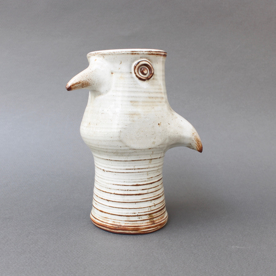 Ceramic Stylised Bird Vase by Jacques Pouchain (circa 1960s)
