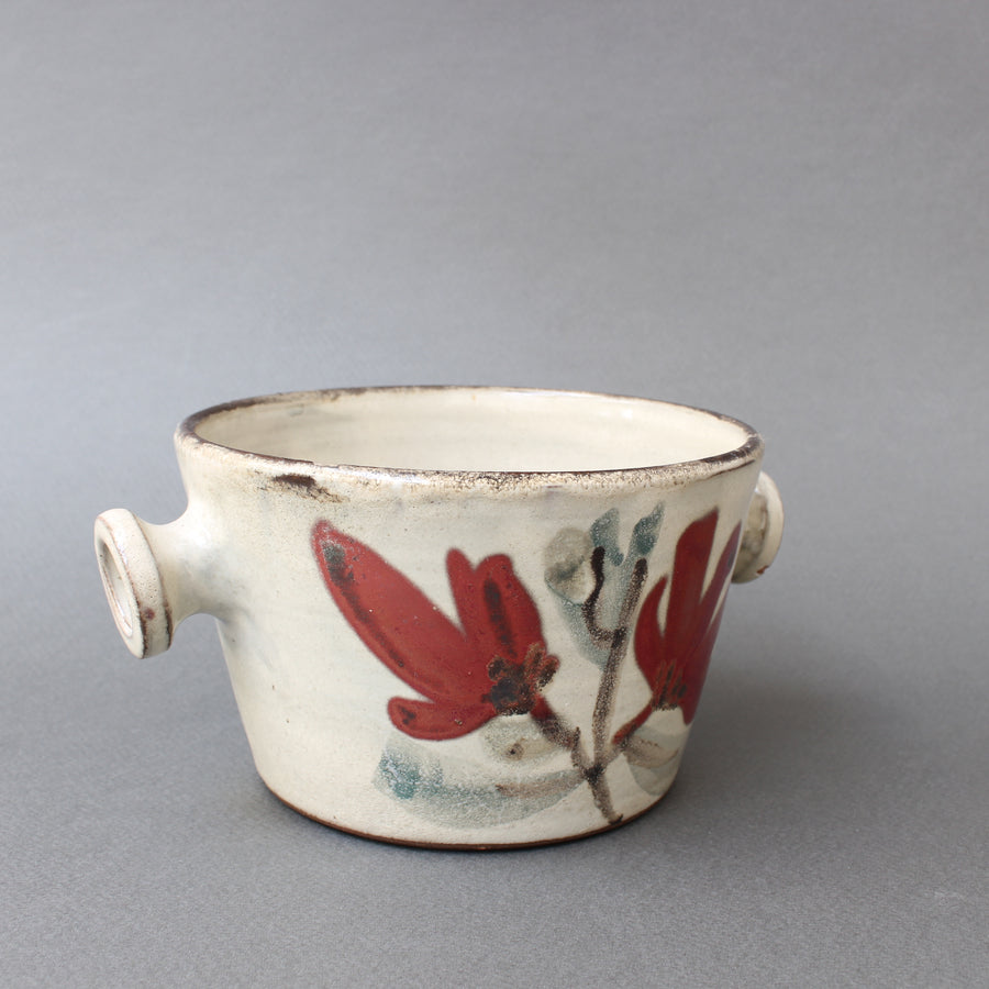 Small Ceramic Crockery Pot by Gustave Reynaud for Le Mûrier (circa 1950s)