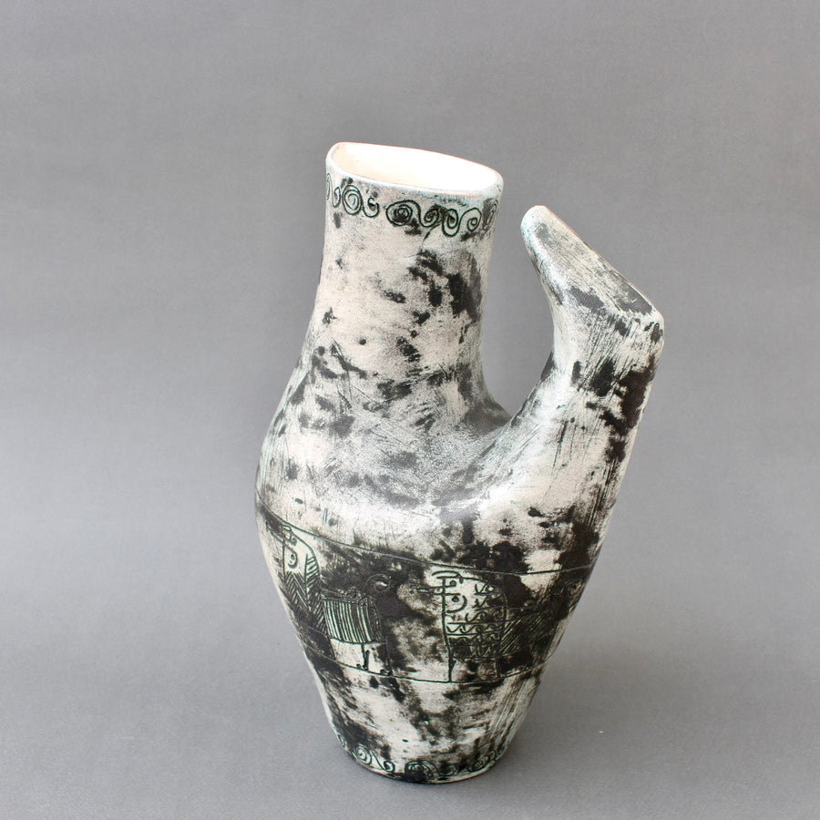 Vintage French Ceramic Zoomorphic Pitcher by Jacques Blin (circa 1950s)