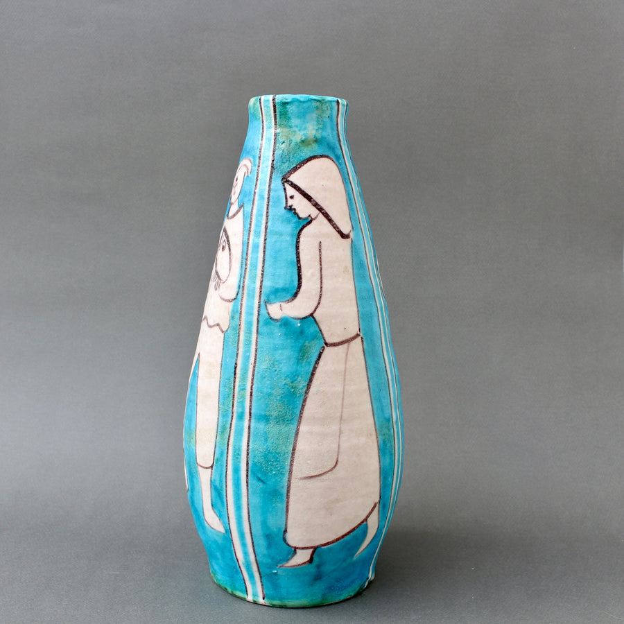 Decorative Vintage Italian Ceramic Vase by C.A.S. Vietri (circa 1950s)
