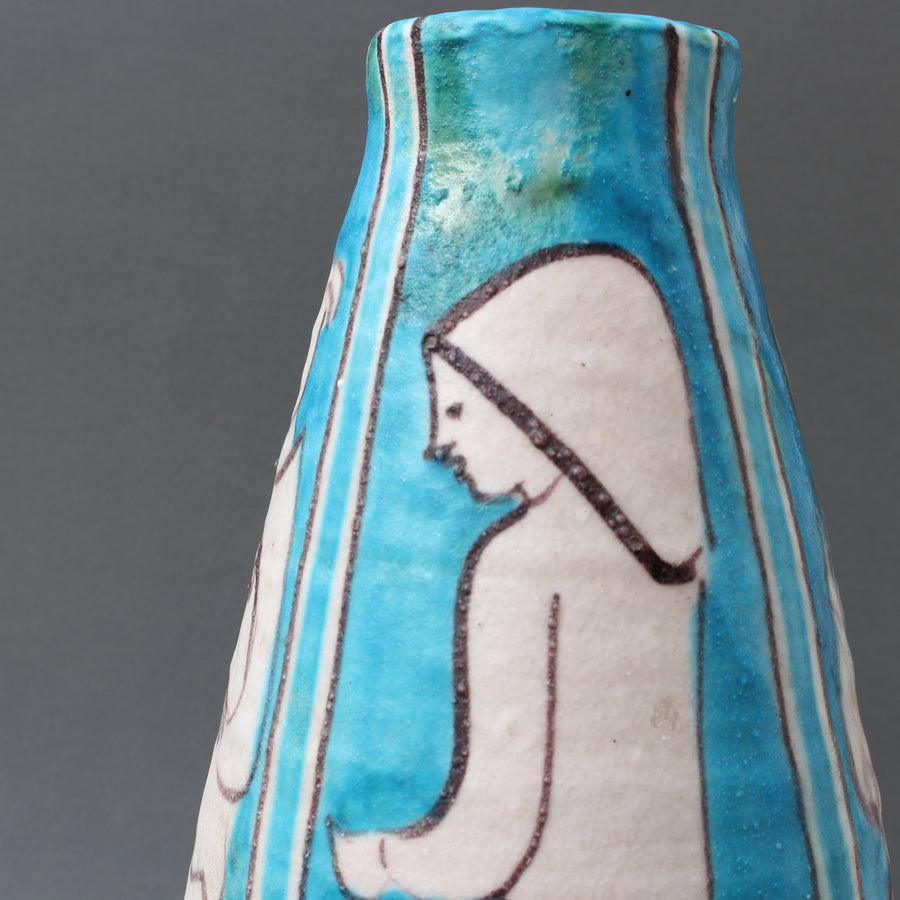 Decorative Vintage Italian Ceramic Vase by C.A.S. Vietri (circa 1950s)