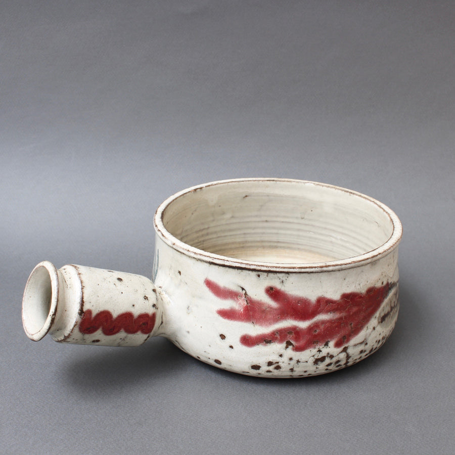 Mid-Century French Ceramic Decorative Pot by Gustave Reynaud for Le Mûrier (circa 1950s)
