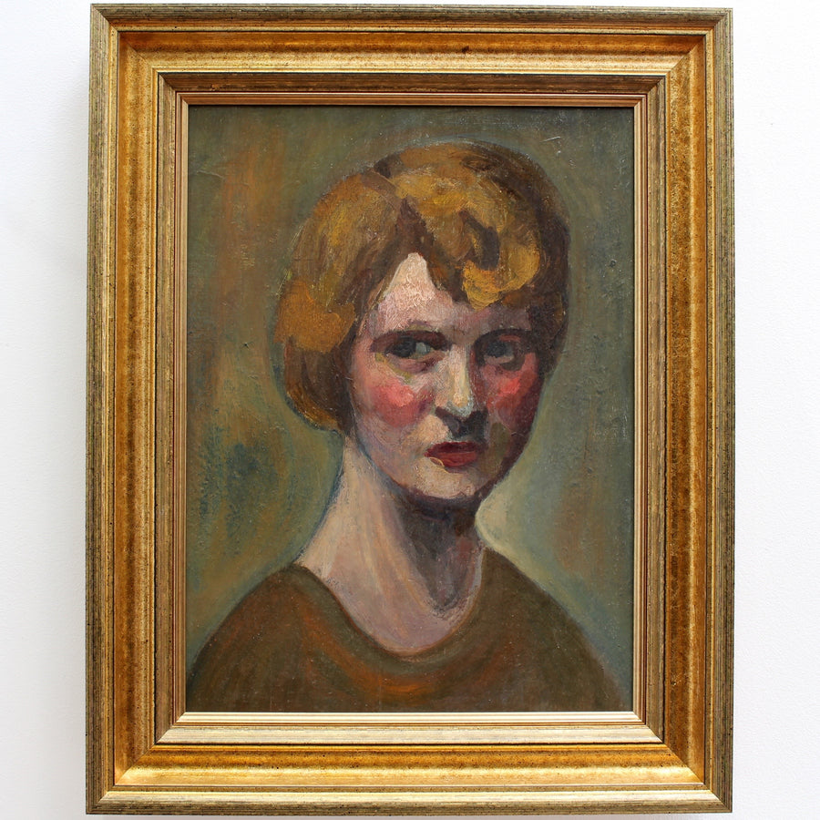 'Portrait of Earnest Woman' by Unknown Artist (circa 1930s)