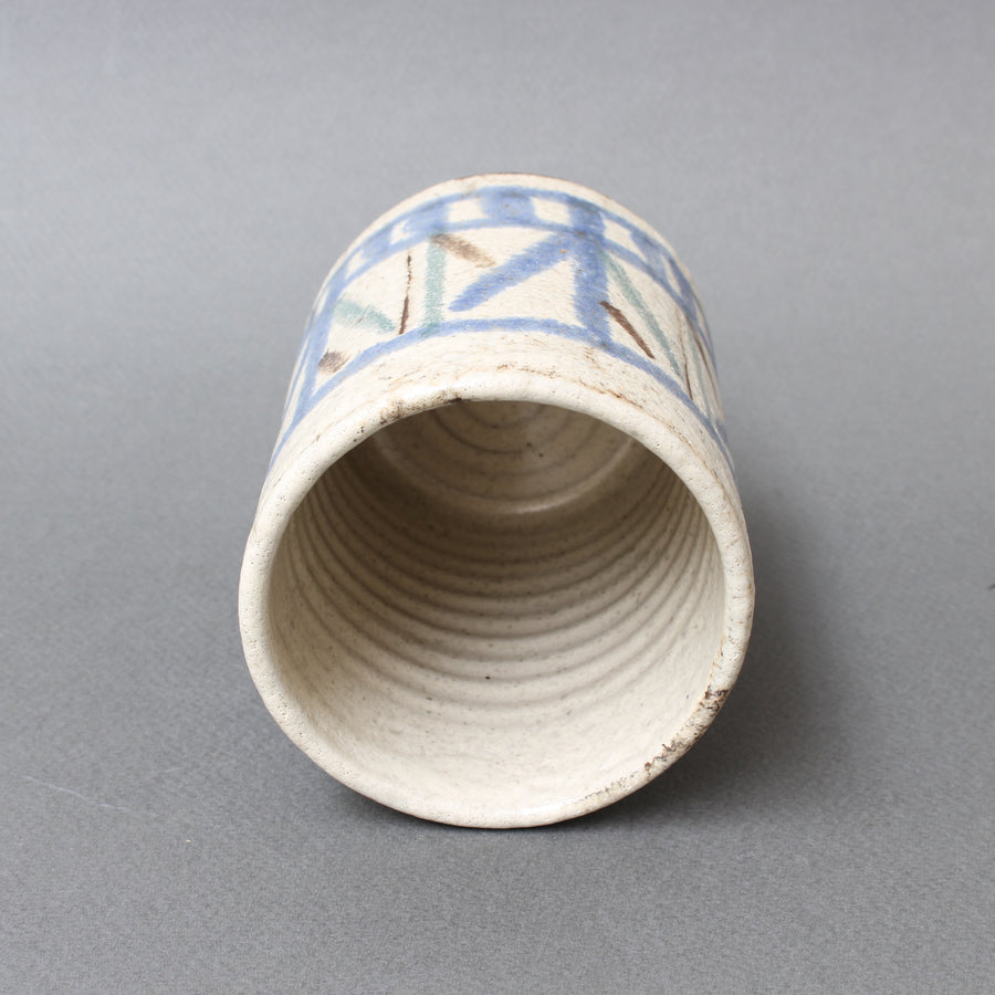 Mid-Century French Ceramic Vase / Pencil Holder by Gustave Reynaud for Le Mûrier (circa 1950s)