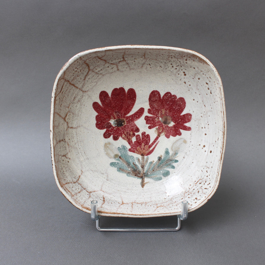 Mid-Century French Ceramic Decorative Bowl by Gustave Reynaud for Le Mûrier (circa 1950s)