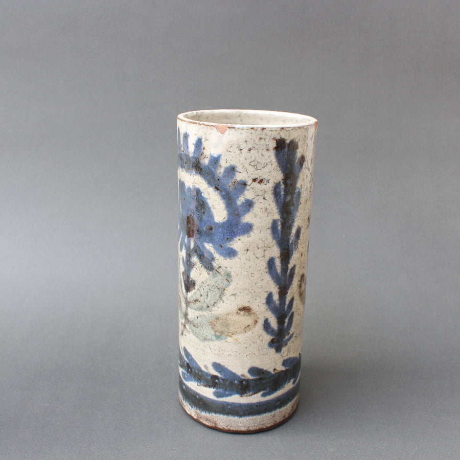Vintage French Cylindrical Flower Vase by Le Mûrier (circa 1960s)