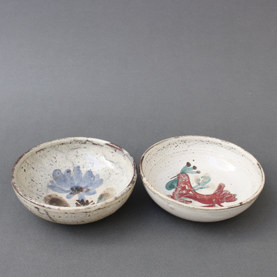Pair of Mid-Century Ceramic Bowls by Le Mûrier (circa 1960s) - Small