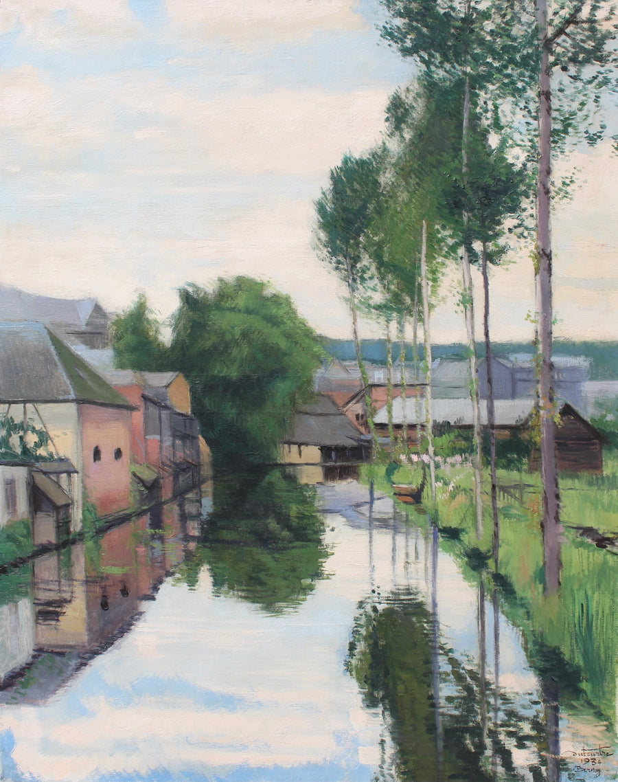 'The Charentonne River in Bernay' by Pierre Duteurtre (1934)