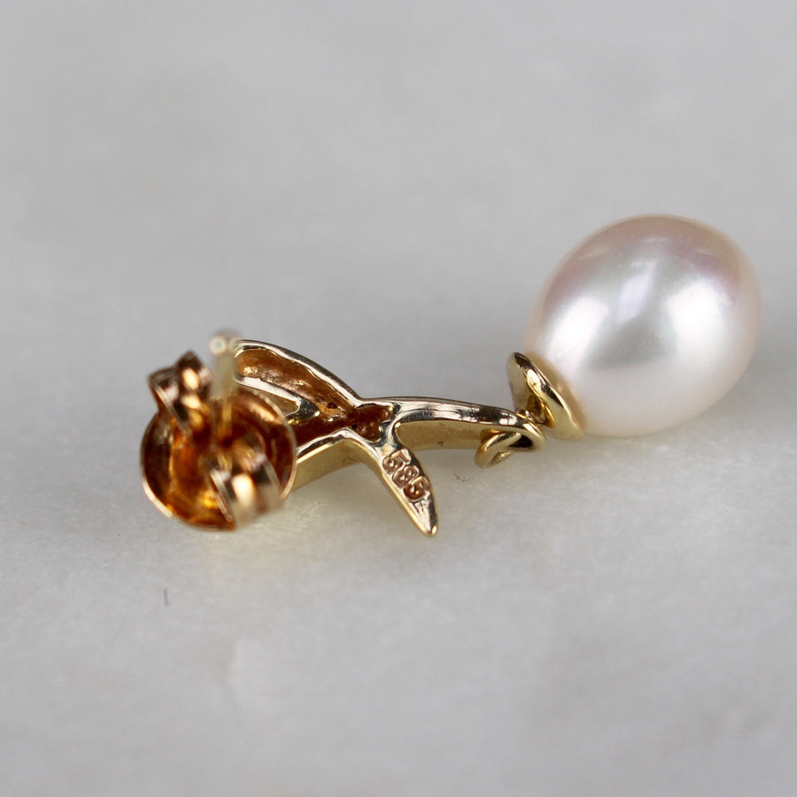Gold and Pearl Earrings