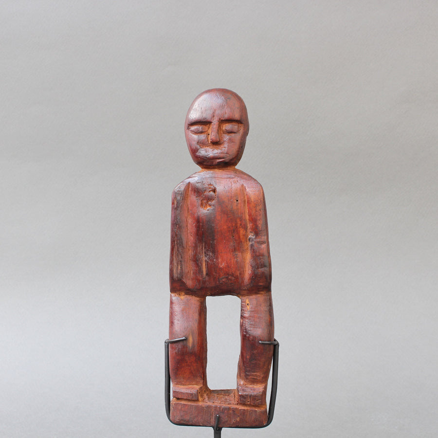 Sculpted Wooden Traditional Figure from Timor Island, Indonesia (circa 1960s - 1970s)