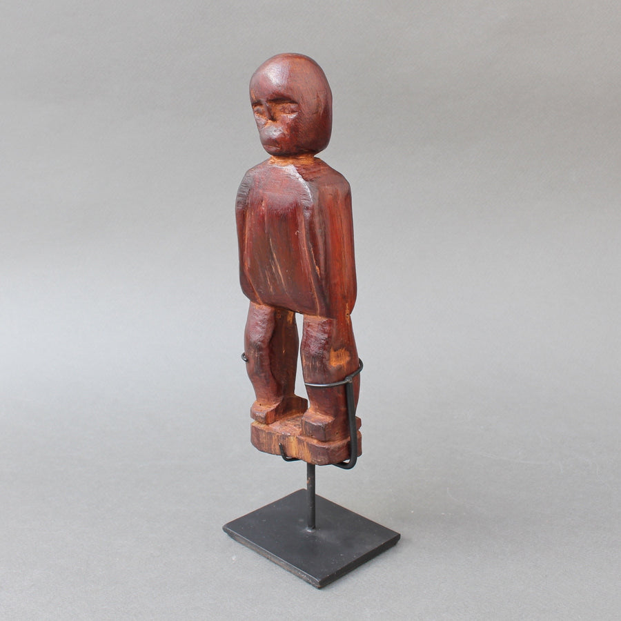 Sculpted Wooden Traditional Figure from Timor Island, Indonesia (circa 1960s - 1970s)
