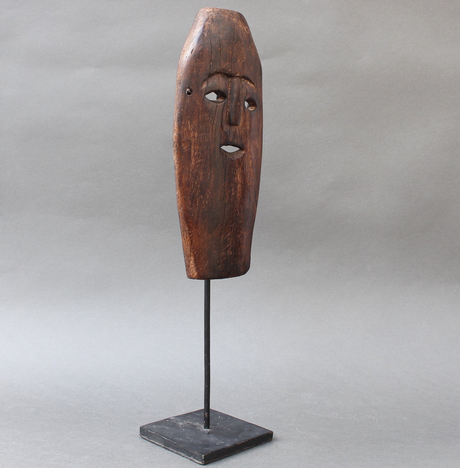 Sculpted Wooden Traditional Mask from Timor Island, Indonesia (circa 1960s - 1970s)