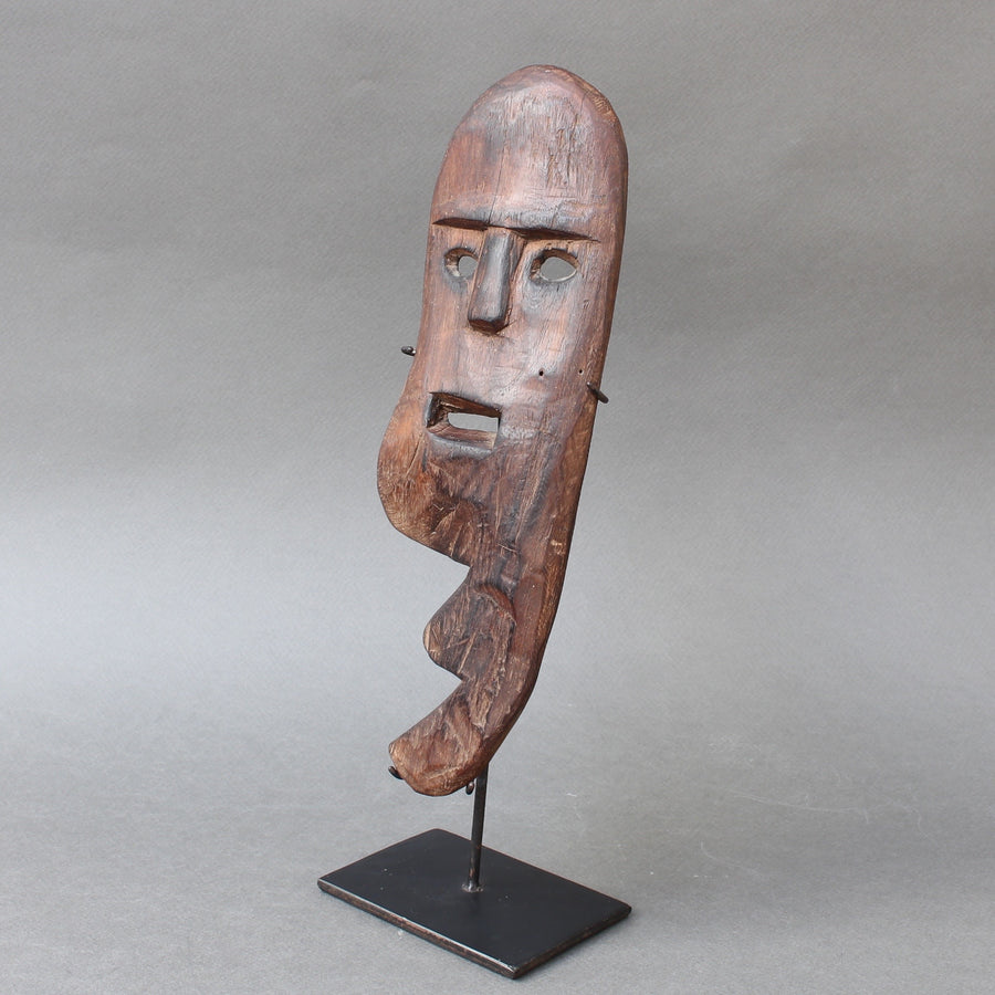 Sculpted Wooden Traditional Mask from Timor, Indonesia (circa 1960s - 1970s)