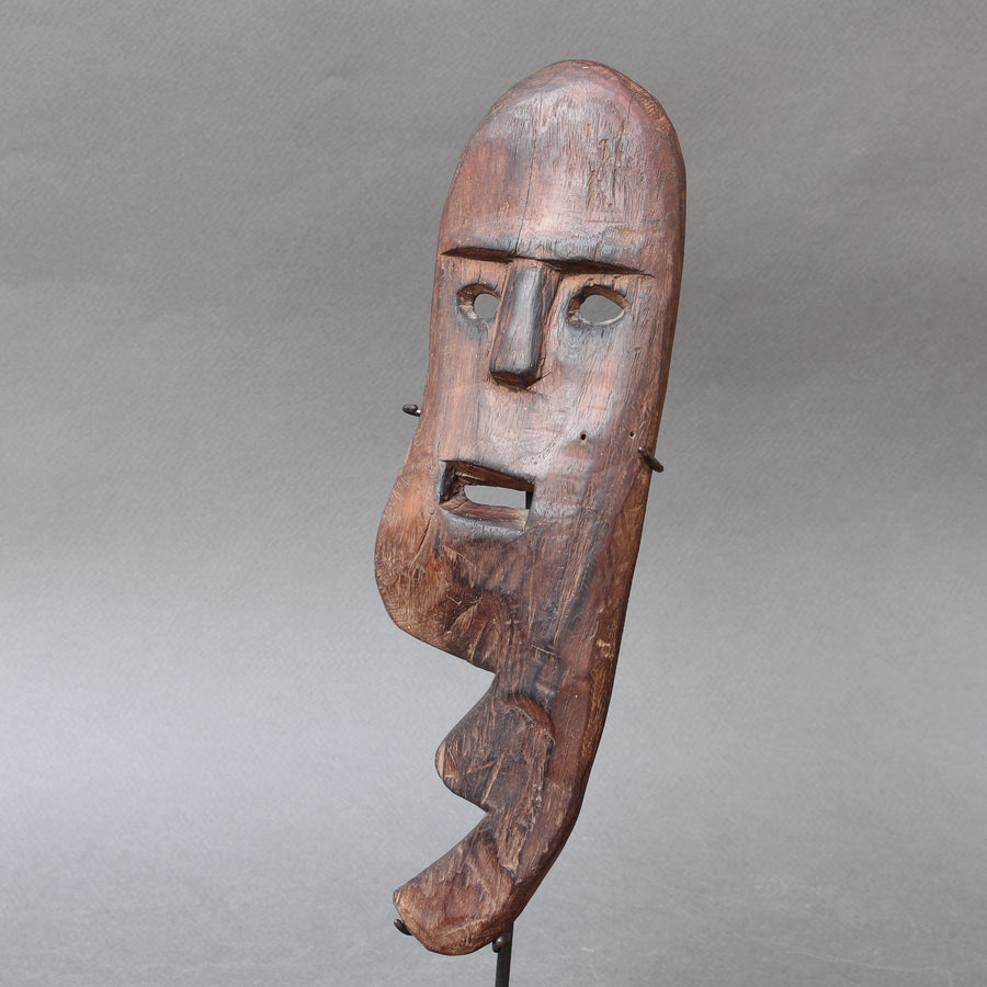 Sculpted Wooden Traditional Mask from Timor, Indonesia (circa 1960s - 1970s)