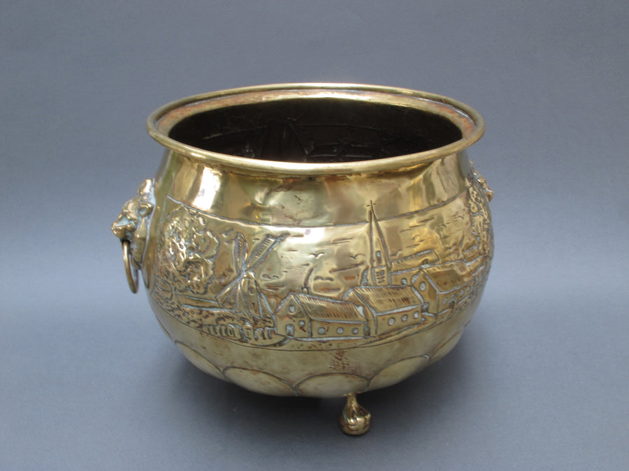 Vintage Dutch Brass Pot