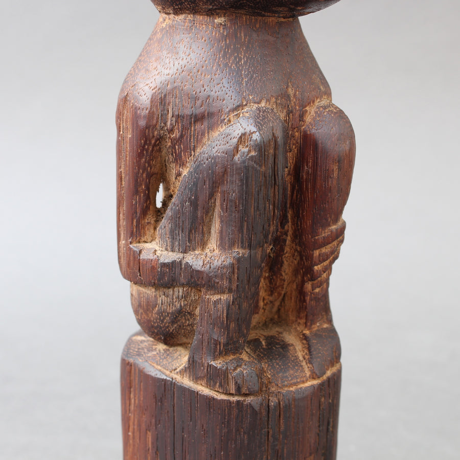 Wooden Sculpture / Carving of Sitting Figure from Sumba Island, Indonesia (circa 1970s - 1980s)