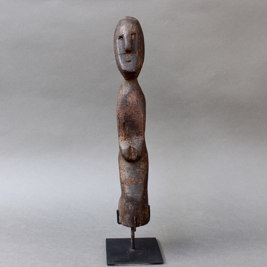 Wooden Carving / Sculpture of Kneeling Wooden Figure from Timor, Indonesia (circa 1960s - 1970s)