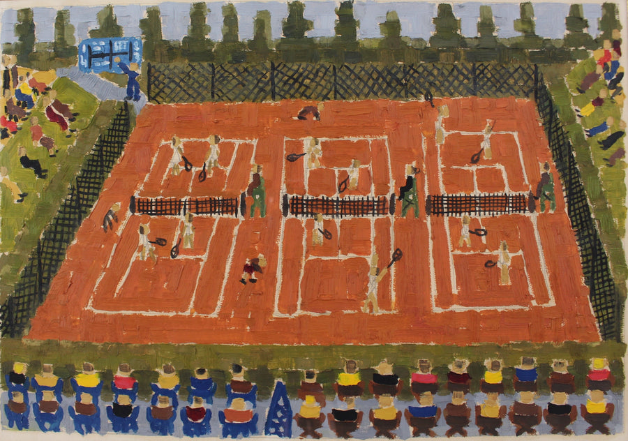 'Monte Carlo Clay Court Tennis Tournament' by Claud Ambaud (c. 1960s)