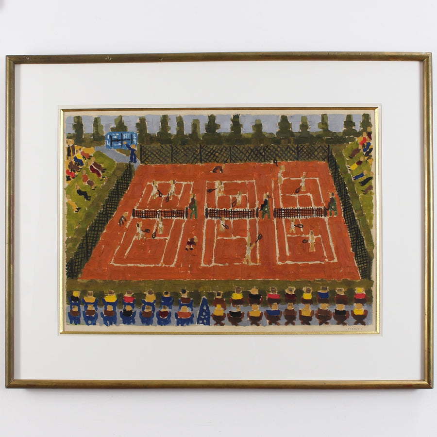'Monte Carlo Clay Court Tennis Tournament' by Claud Ambaud (c. 1960s)