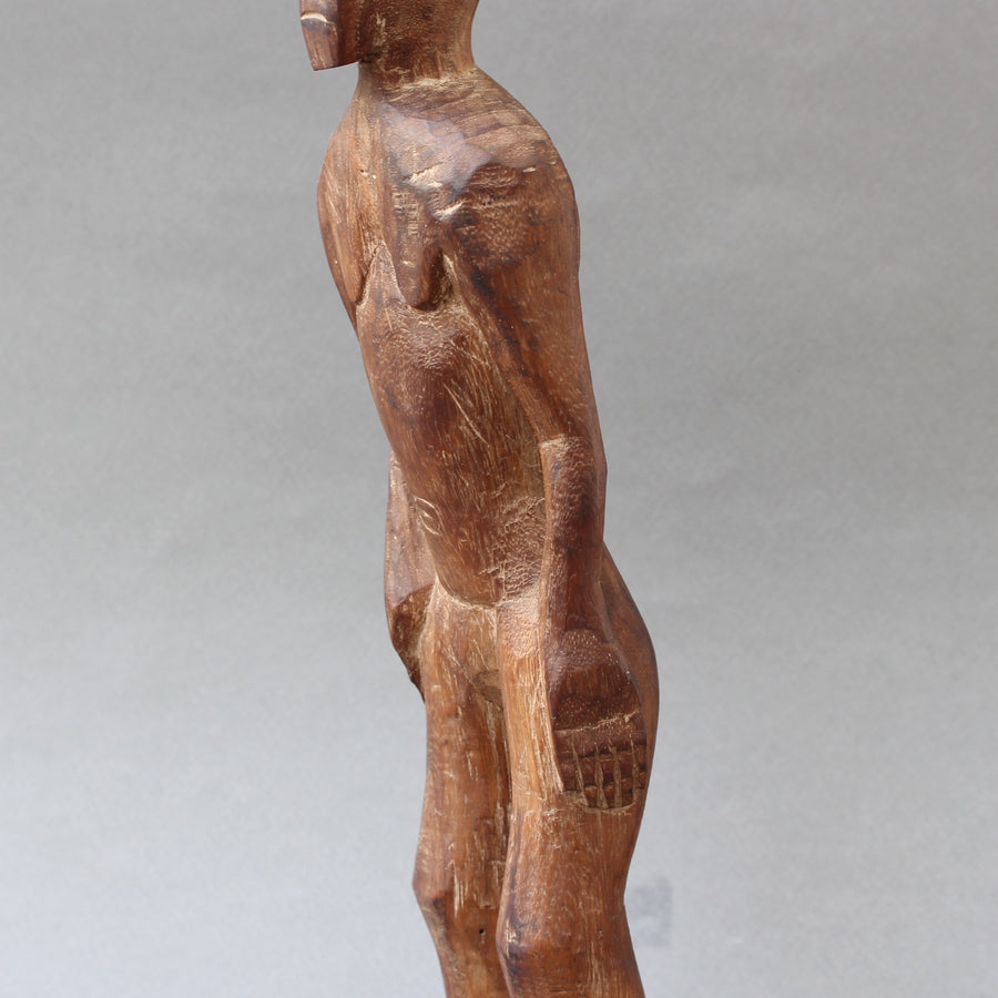 Wooden Sculpture / Carving of Standing Figure from Sumba Island, Indonesia (circa 1960s - 1970s)