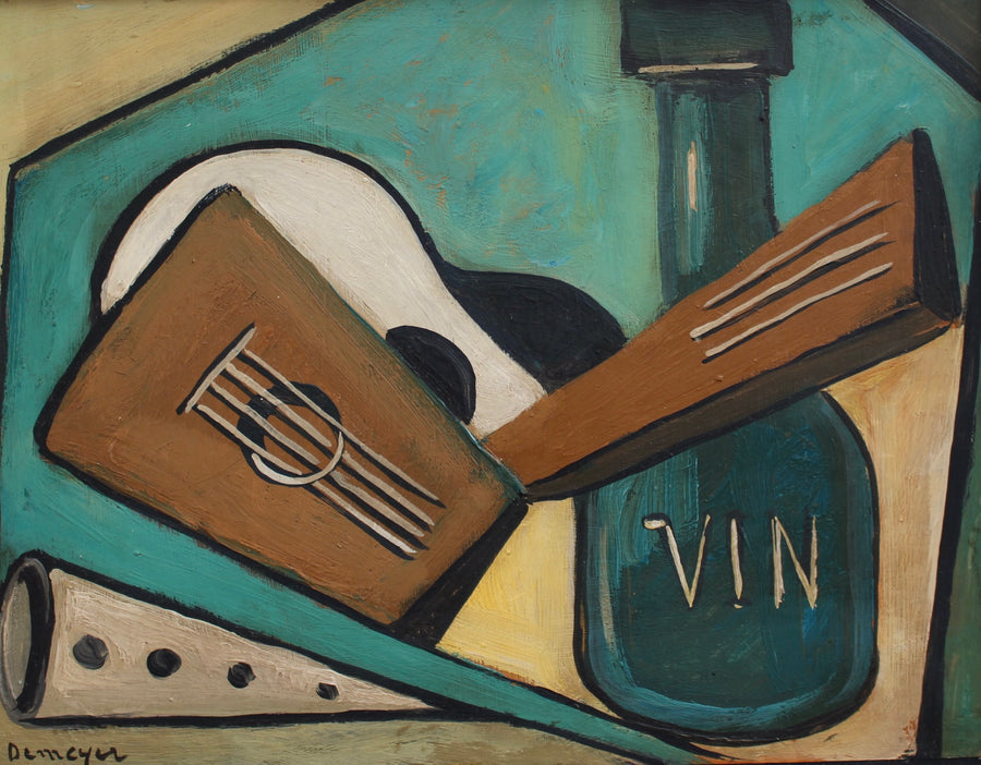 'Still Life with Guitar and Wine' Berlin School (circa 1950s)