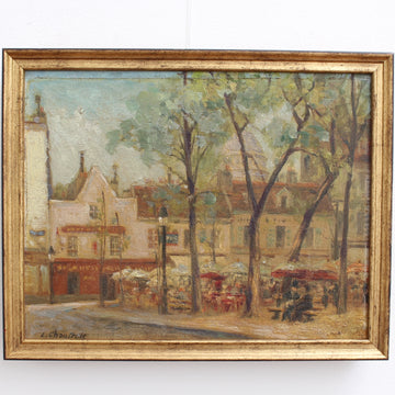 View of Place du Tertre in Montmartre Showing the Sacré-Cœur (Early 20th C) by L. Chantpelle