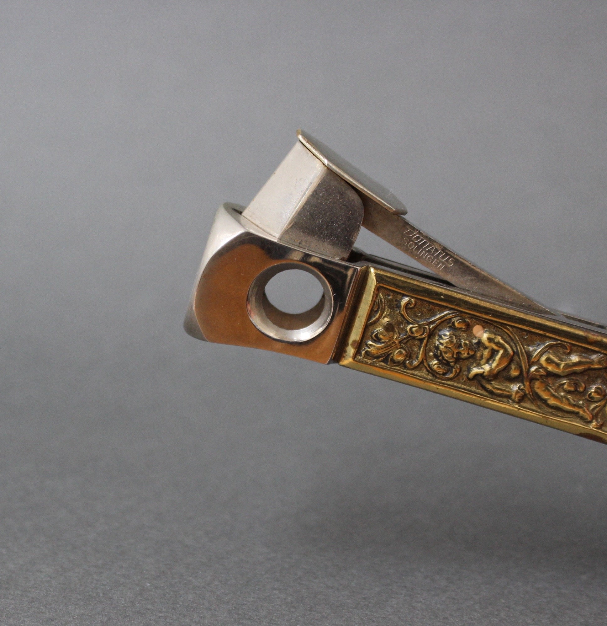 Stainless Steel German Vintage Cigar Cutter from Donatus Solingen