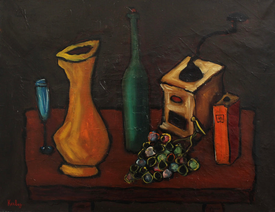 'Still Life with Grapes' French School (circa 1950s)
