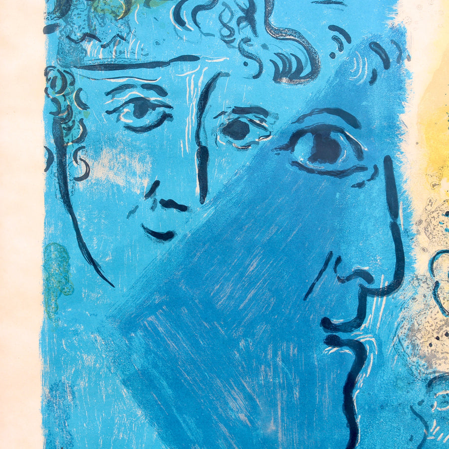 'Blue Profile' Lithograph Poster by Marc Chagall with Original Signature (1967)