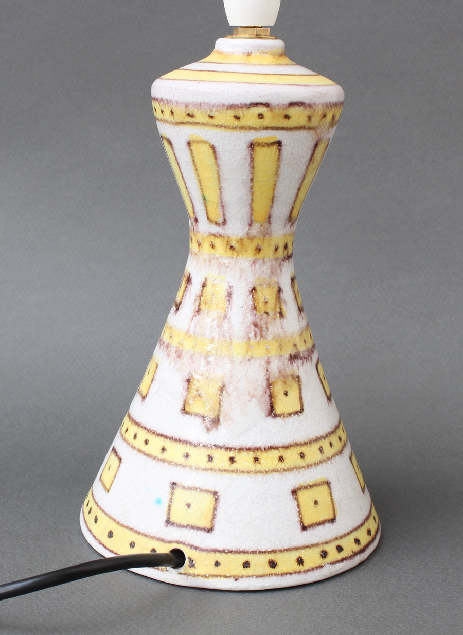Decorative Italian Ceramic Table Lamp by Guido Gambone (circa 1950s)