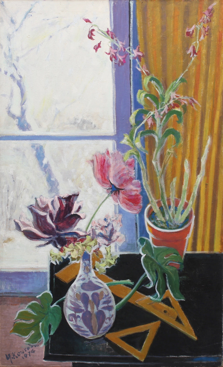 'Still Life with Flowers and Snow' by Yoritsuna Kuroda (1974)