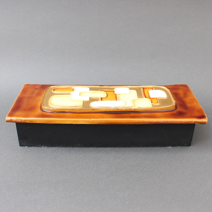 Jewellery Box with Decorative Ceramic Lid by Mithé Espelt (circa 1960s)