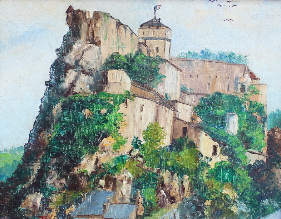 'The Chateau of Lourdes' by Maurice Martin (circa 1930s-50s)