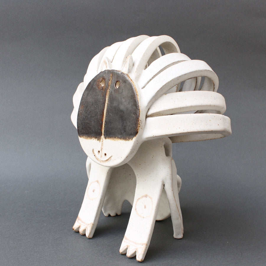 Ceramic Lion Sculpture by Bruno Gambone (circa 1980s)