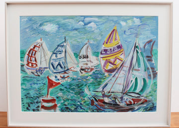 'Spinnakers Out at La Trinité Regatta' by Maurice Empi (circa 1970s)