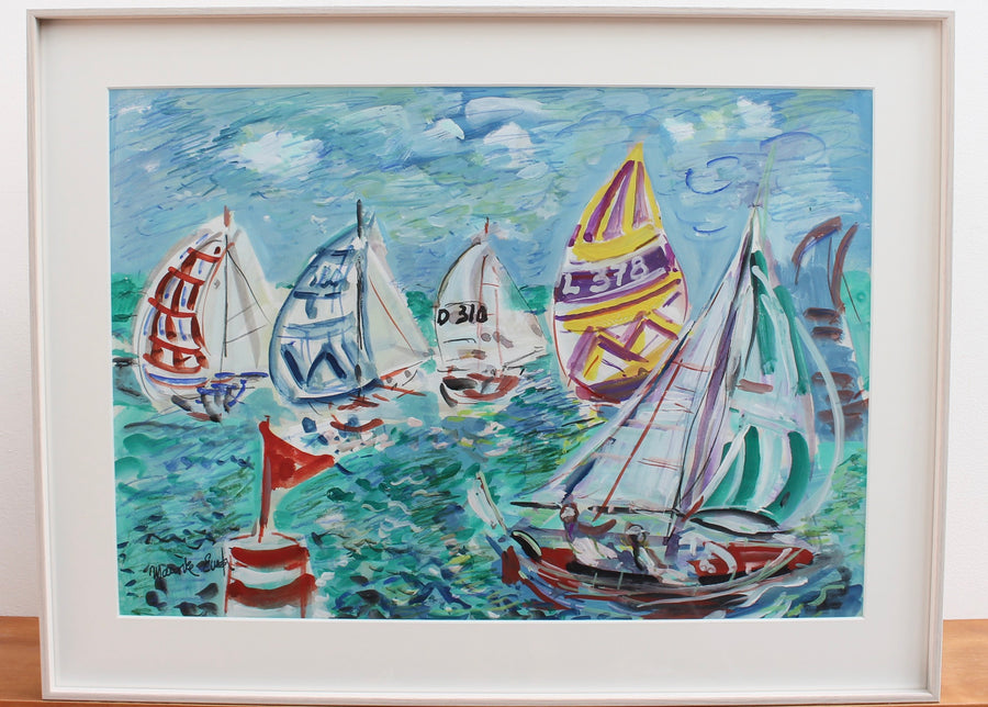 'Spinnakers Out at La Trinité Regatta' by Maurice Empi (circa 1970s)