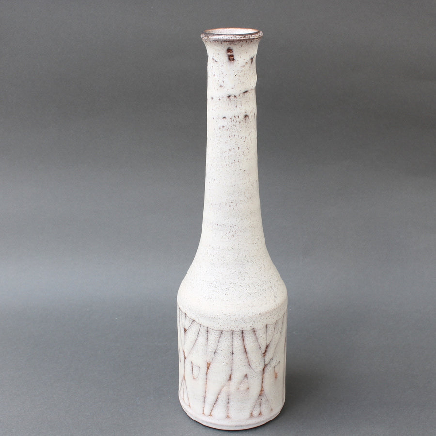 Mid-Century Ceramic Flower Vase by Jacques Pouchain, Atelier Dieulefit (circa 1960s)